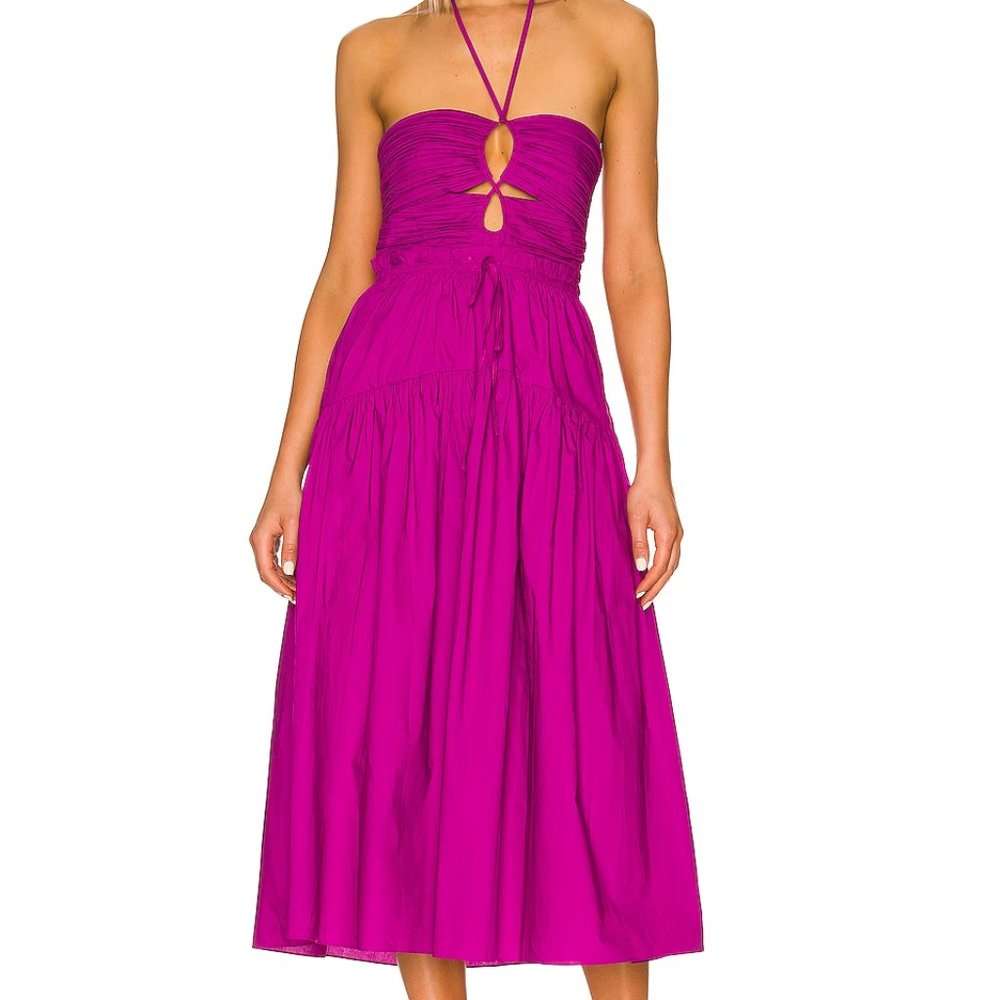 Ulla Johnson Ella Cotton Midi Dress in Orchid Size 0